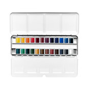 Winsor & Newton Water Colours Cotman sketchers metal box 24 ½ pans