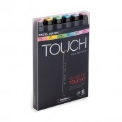 TOUCH Twin Marker Set 6, Pastel Colors