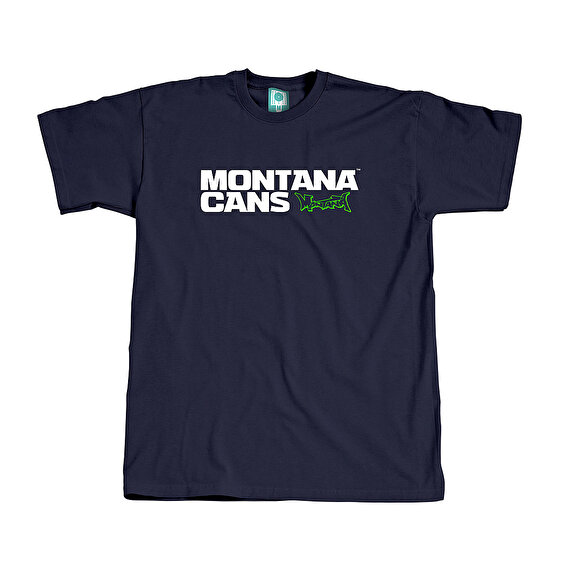 Montana Cans Typo Logo Shirt, Navy