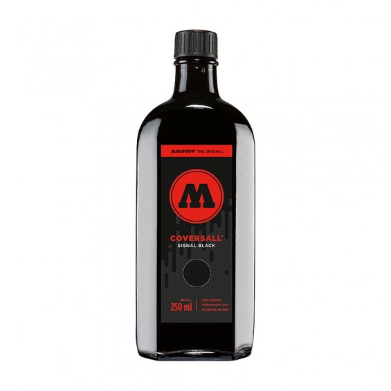 Molotow Coversall Cocktail Ink Refill 250ml, Signal Black