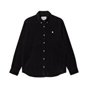 Carhartt WIP L/S Madison Cord Shirt, Black / Wax
