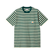 Carhartt WIP S/S Scotty Pocket T-Shirt, Scotty Stripe, Botanic