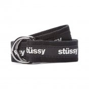Stussy Taped D-Ring Belt, Black