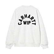 Carhartt WIP Arch Script Sweat, Ash Heater/Dark Navy