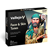 Vallejo Model Color Set Face & Skin Tones 16 x 17 ml