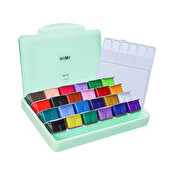 Himi Gouache Paint Set, 30ml/24colors, Jelly Cup, Green