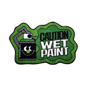 Montana Doormat Caution Wet Paint, Green