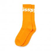 Stussy Jacquard Logo Socks, Orange