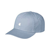 Carhartt WIP Madison Logo Cap, Blue Fog/White