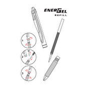 Pentel EnerGel BLP77-A Permanent Roller 0,7mm, Black