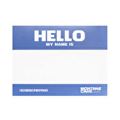 Montana Hello My Name Is Metallic Stickers, 100-pack