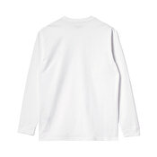Carhartt L/S Chase T-Shirt, White / Gold