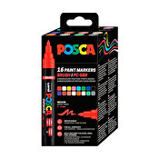Uni Posca Brush PC-5BR, 16-Set