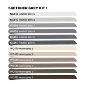 Molotow Sketcher 12-set Grey Kit 1