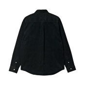 Carhartt WIP L/S Madison Fine Cord Shirt, Black/White