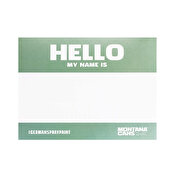 Montana Hello My Name Is Metallic Stickers, 100-pack