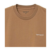 Carhartt WIP S/S Script Embroidery T-Shirt, Buffalo/White