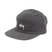 Stussy Washed Oxford Canvas Camp Cap, Black
