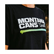 Montana Cans Typo Logo Line T-shirts, Black