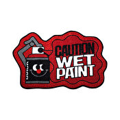 Montana Doormat Caution Wet Paint, Red