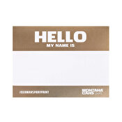 Montana Hello My Name Is Metallic Stickers, 100-pack