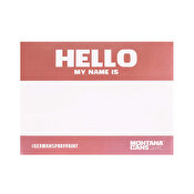 Montana Hello My Name Is Metallic Stickers, 100-pack