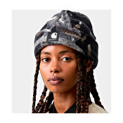Carhartt WIP Blevin Beanie, Camo Feather Tree, Black