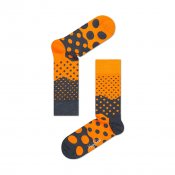 Happy Socks Divided Dots, Orange Grey