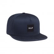 HUF Box Logo Snapback, Navy Black