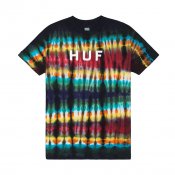 HUF Original Logo Tie Dye Tee, Rainbow