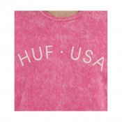 HUF USA Washed Script Tee, Light Pink