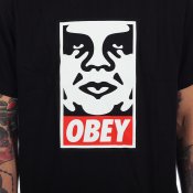 Obey Icon Face Tee, Black