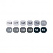 TOUCH Twin Marker Set 12, Cool Grey