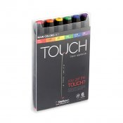 TOUCH Twin Marker Set 6, Main Colors
