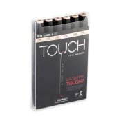 TOUCH Twin Marker Set 6, Skin Tones A