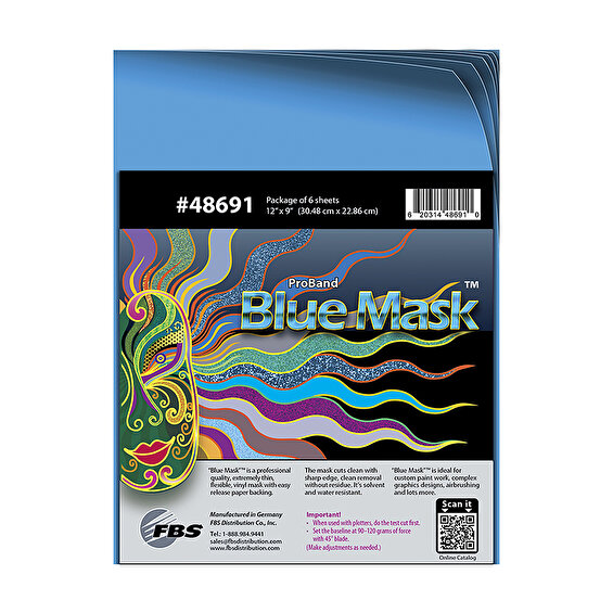 FBS Blue Mask 30,48cm x 22,86 cm, 6 Sheets