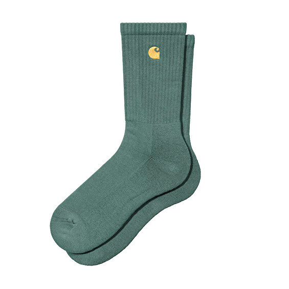 Carhartt WIP Chase Socks, Silver Pine/Gold