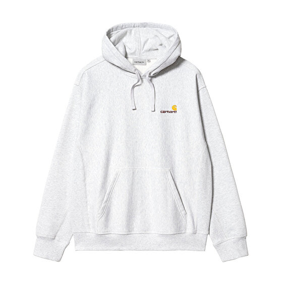 Carhartt WIP Hooded American Script Sweat, Ash Heater