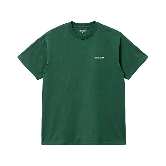 Carhartt WIP S/S Script Embroidery T-Shirt, Treehouse/White