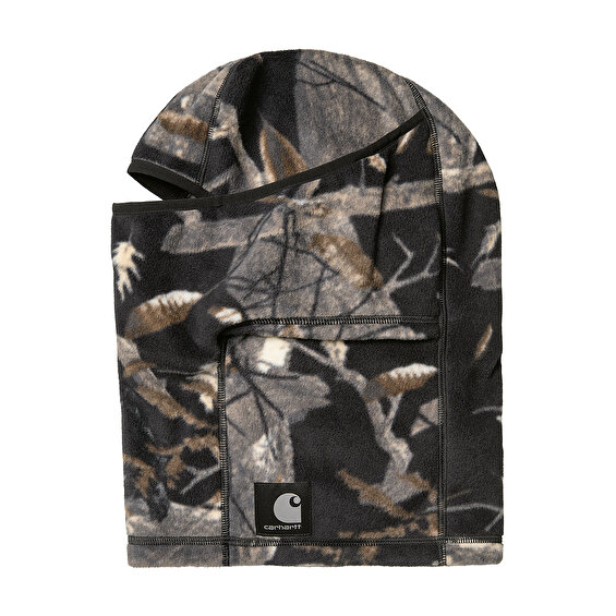 Carhartt WIP Blevin Mask, Camo Feather Tree, Black