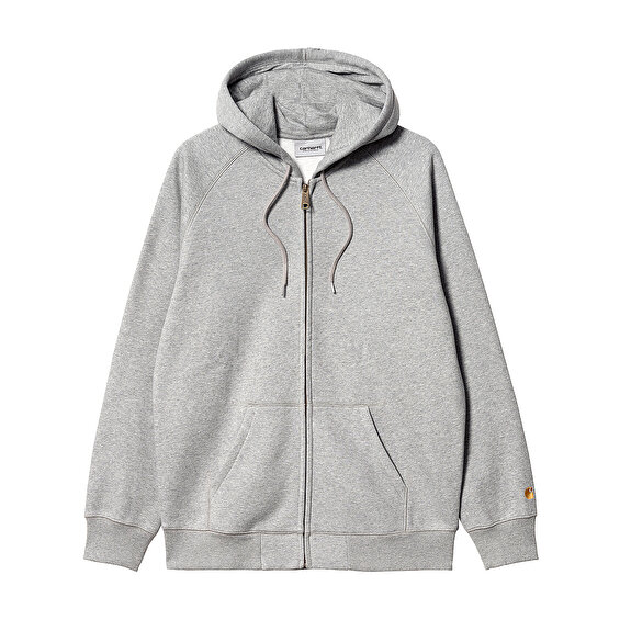 Carhartt WIP Hooded Chase Jacket, Grey Heather/Gold