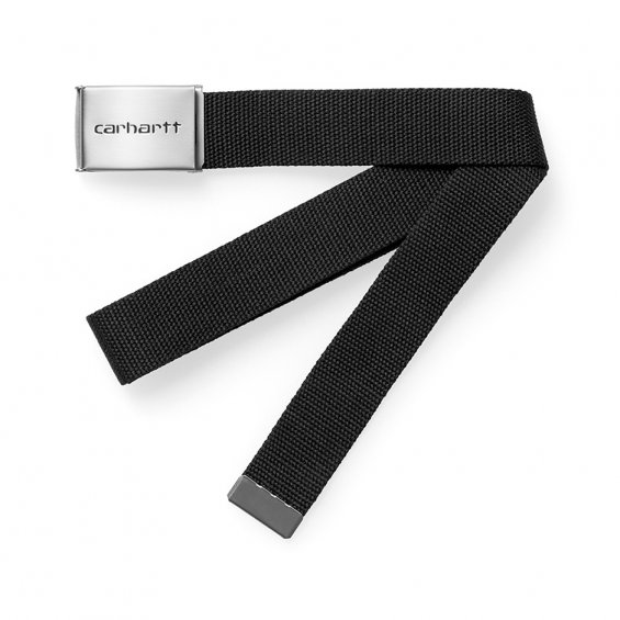 Carhartt WIP Clip Belt Chrome, Black