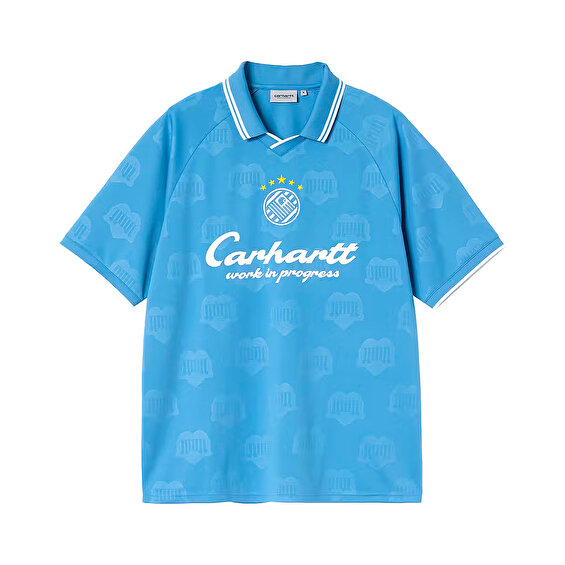 Carhartt WIP S/S Terrace Football T-Shirt, Heart Train Jacquard