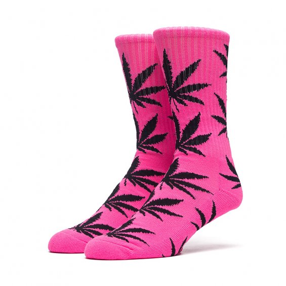 HUF Highlighter Plantlife Crew Sock, Neon Pink