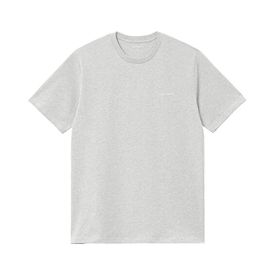 Carhartt WIP S/S Script Embroidery T-Shirt, Ash Heather/White