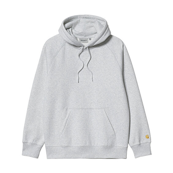 Carhartt WIP Hooded Chase Sweat,Ash Heather / Gold