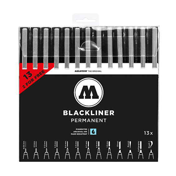 Molotow Blackliner Complete Set, 13st