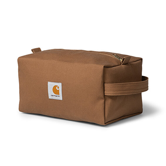 Carhartt WIP Canvas Washbag, Hamilton Brown