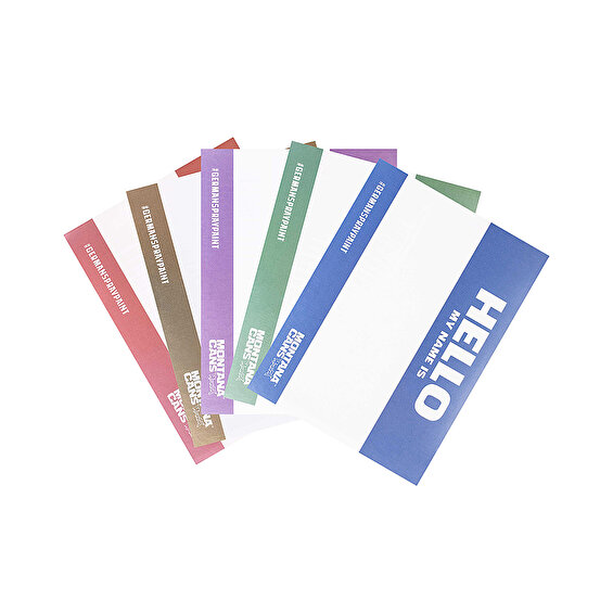 Montana Hello My Name Is Metallic Stickers, 100-pack