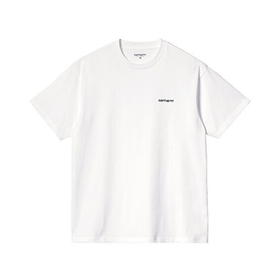 Carhartt WIP S/S Script Embroidery T-Shirt, White/black
